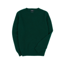 Brushed Shetland Crewneck Jumper - Green