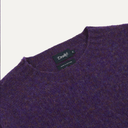 Brushed Shetland Crewneck Jumper - Iris Purple