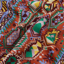 Carpet Print Tubular Scarf - Rust
