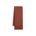 Spot Print Shoestring Wool-Silk Scarf - Chestnut