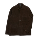 Heavyweight Suede Five-Pocket Chore Jacket - Choc Brown