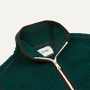 Boucle Wool Fleece Zip Vest - Green
