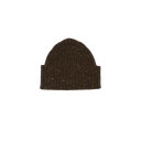 Donegal Rib Merino Knit Beanie - Caragh Brown