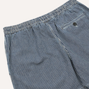 Drawstring Short - Navy & White Indigo Stripe