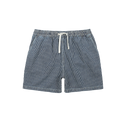Drawstring Short - Navy & White Indigo Stripe
