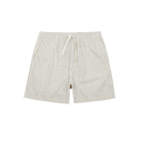 Drawstring Short - White & Navy Pin Stripe