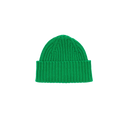 Lambswool Ribbed Knit Beanie - Billiard Green
