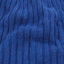 Lambswool Ribbed Knit Beanie - Blue