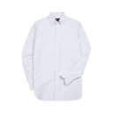 Ticking Stripe Button Down Oxford Shirt - Light Blue