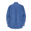 Denim Cotton Two Pocket Work Shirt - Mid-Blue