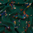 Mughal And Stars Print Wool Scarf - Green