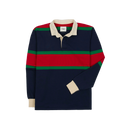Middle Stripe Rugby - Navy / Red / Green