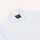 Linen Spread Collar Shirt - White