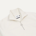 LS Cotton Quarter Zip Sweatshirt - Ecru