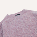 Brushed Shetland Cable Jumper - Sweetpea