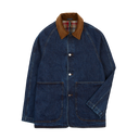 Three Pocket Denim Chore Coat - Stone Wash