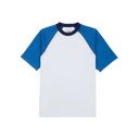 Two Tone Raglan Tee - White / Blue