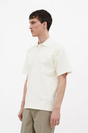 Espen Printed S/S Printed Polo - Ecru