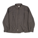 Boxy Pleated Shirt - Black Checkered