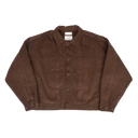 Corduroy Pleated Trucker - Brown