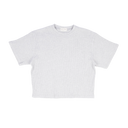 Cropped Waffle Tee - Grey