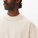 Hand-Embroidered Cropped Tee - Beige