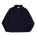 Longsleeve Waffle Polo - Navy