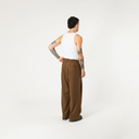 Pintuck Maxi Trousers - Brown