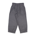 Side-Button Wool Trousers - Charcoal