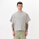 Signature Cropped Tee - Light Grey