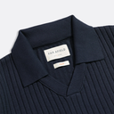 Clifford Knit Polo - Navy Ribbed
