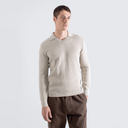 Clifford Knit Polo - Sand Ribbed