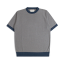 Newport Knit T-Shirt  - Blue / Sand - Stripe