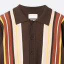 Zigger Knitted Shirt - Brown Multi Stripe