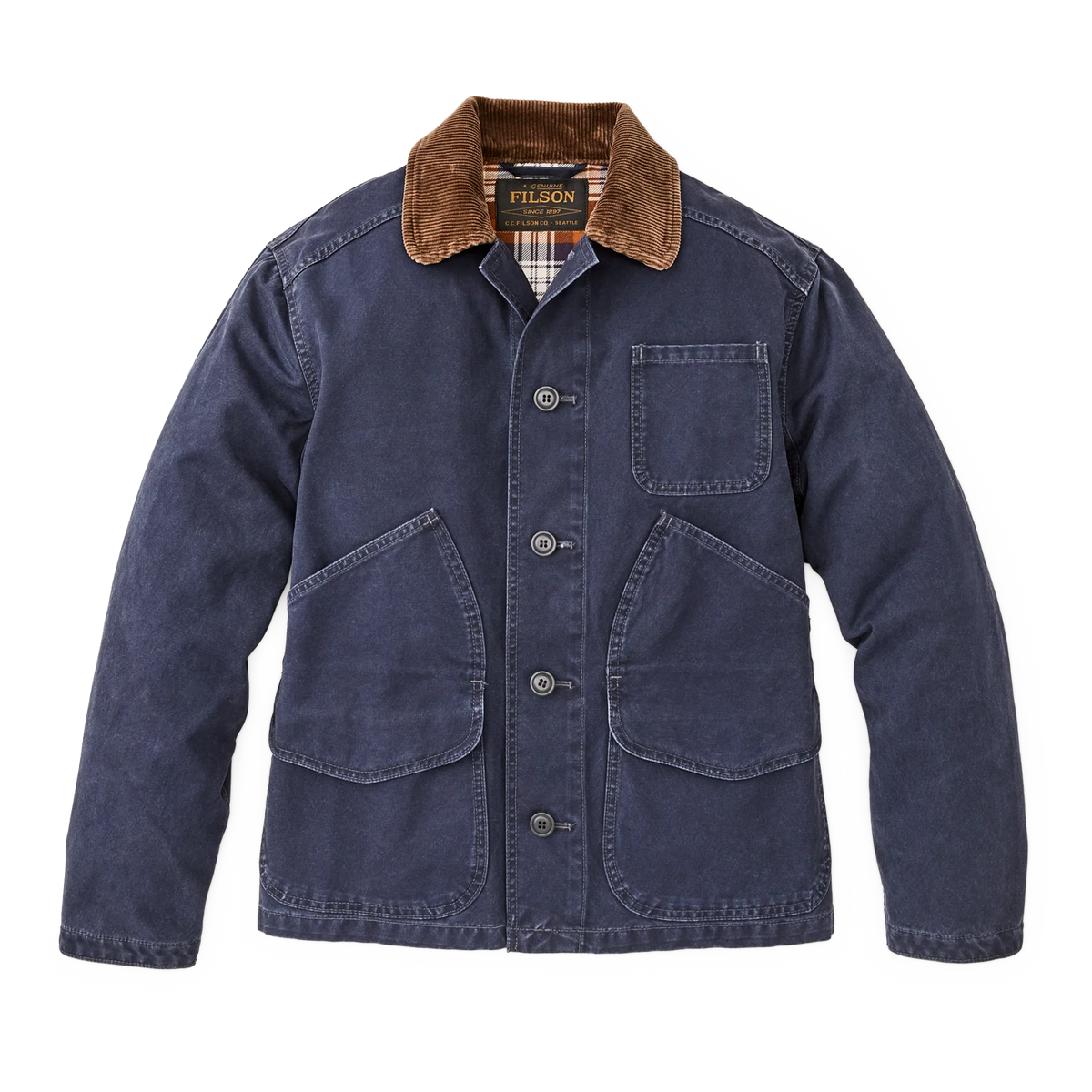Filson Canvas Outfitter Jacket - Blue Mussel – Stomping Ground