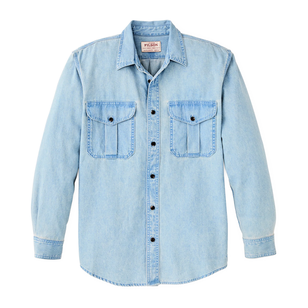 FILSON DENIM GUIDESHIRTS デニムガイドシャツ　インディゴ Filson Denim Guide Shirt - Light Indigo – Stomping Ground
