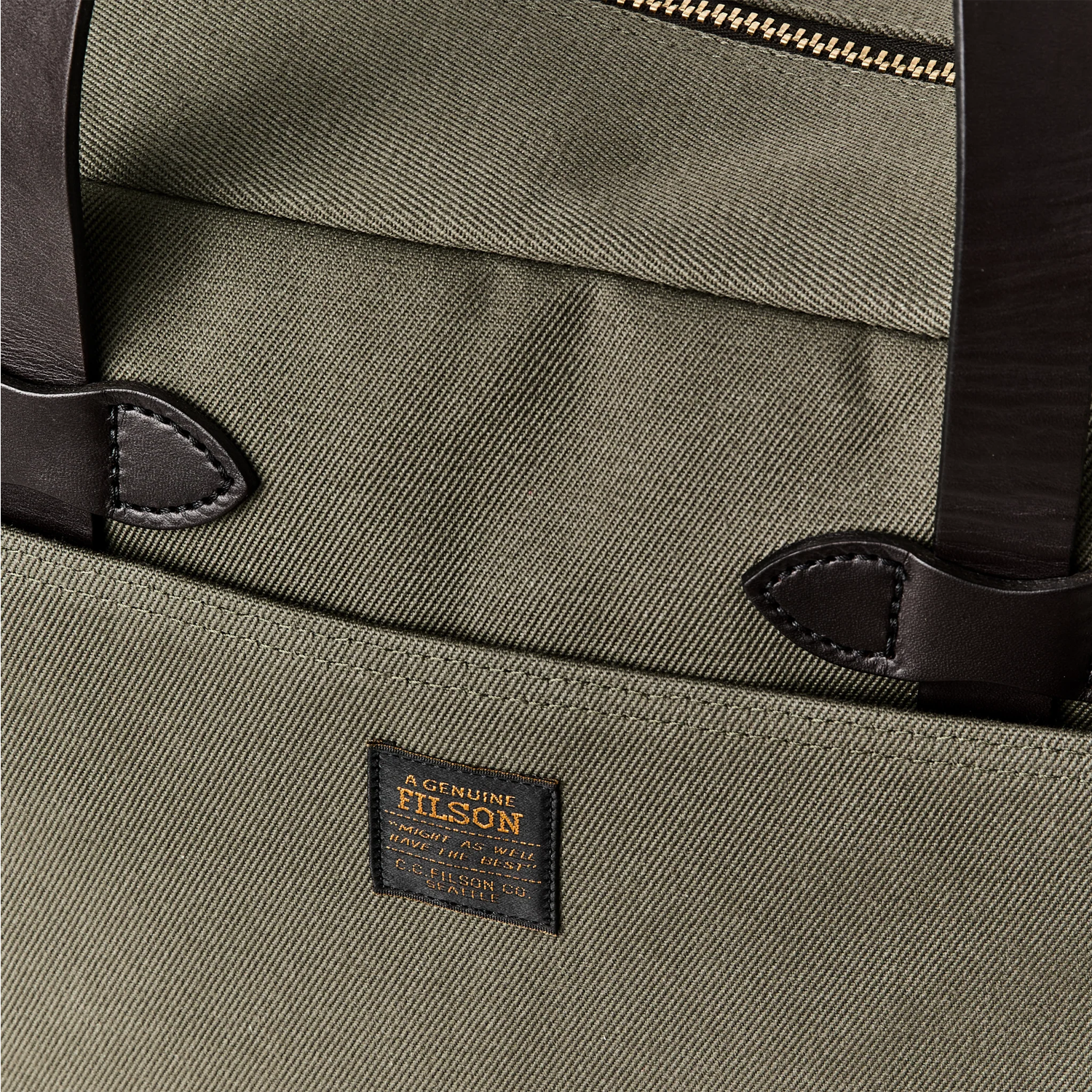 Filson Rugged Twill Tote Bag w/ Zipper - Otter Green – Stomping Ground