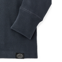 Waffle Knit Henley - Blue Mussel