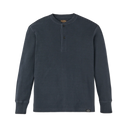 Waffle Knit Henley - Blue Mussel