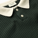 Sow Rib Polo Knit - Dark Green