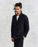 Gekko Pinstripe Blazer - Navy