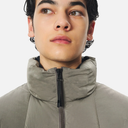 Dope Dyed Ripple Nylon Down Jacket - Woody Beige