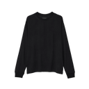 Wool×Lyocell Jersey L/S T-shirt - Black