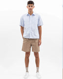 Ivan S/S Relaxed Oxford Shirt - Blue Stripe