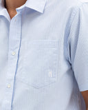 Ivan S/S Relaxed Oxford Shirt - Blue Stripe