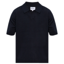 Leif Cotton Linen S/S Polo  - Dark Navy