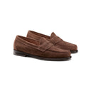 Logan Flat Strap - Brown Suede
