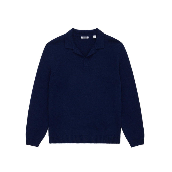 3Sixteen Longsleeve Polo - Alpaca Wool Navy – Stomping Ground