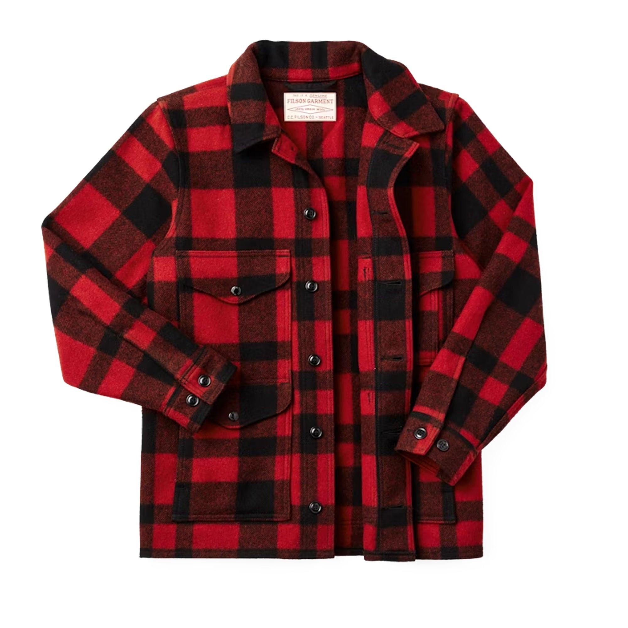 Filson Mackinaw Cruiser - Red/Black Plaid – Stomping Ground