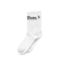 Bon Script Sock - White